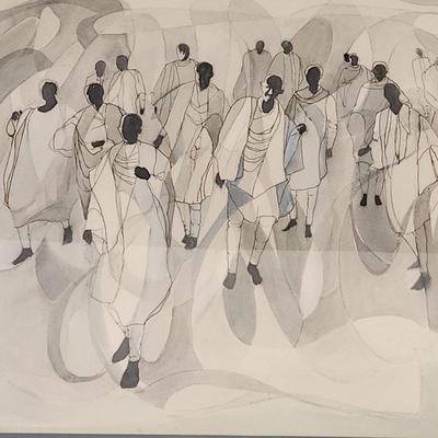 "ELDERS OF HARMONY" ORIGINAL WATERCOLOR BY SADIE W. PATTERSON