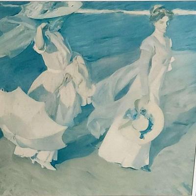 PRINT "STROLLING ALONG THE SEASHORE" BY JOAQUIN SOROLLA
