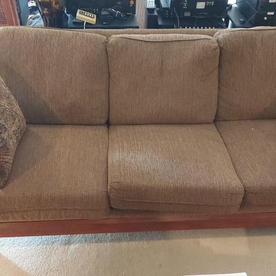 MISSION STYLE LOVESEAT AND SOFA