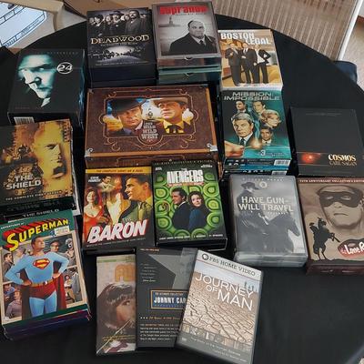 AMAZING DVD ASSORTMENT OF TV SHOWS INCLUDING THE SOPRANOS, 24, THE LONE RANGER, AND MORE