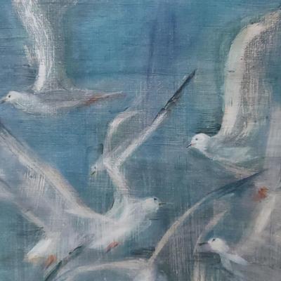 "FLIGHT" PAINTING SIGNED BY ARTIST M. WILSON