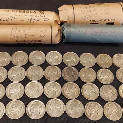 1942-1945 WARTIME "SILVER" NICKELS