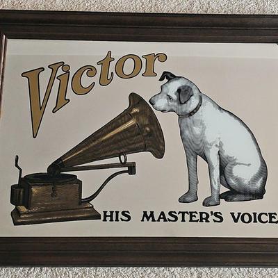 ICONIC VICTROLA HIS MASTER'S VOICE MIRROR