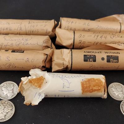 1940s SILVER DIME COINS