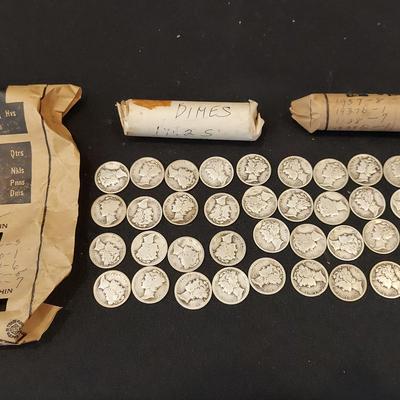 1910s-1940s SILVER DIMES 