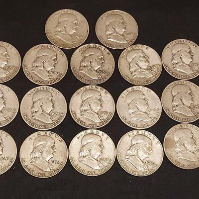 1950s SILVER HALF-DOLLAR COINS