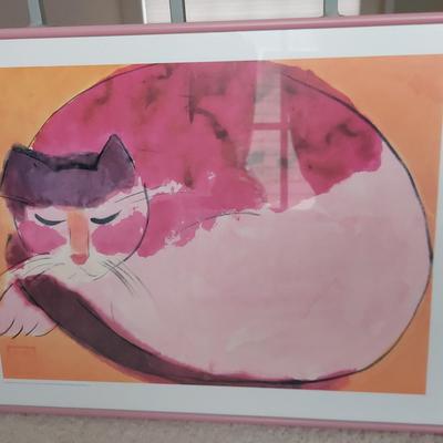 VINYAGE WALASSE TING PINK POSTER PRINT - I AM A CAT MY NAME IS LI-PO