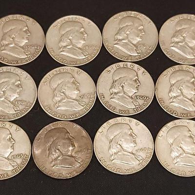 1960-1963 SILVER HALF-DOLLAR COINS