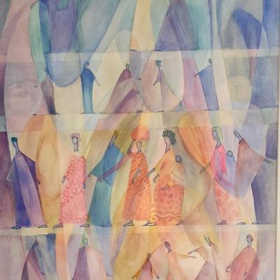 COLORFUL ORIGINAL WATERCOLOR BY SADIE W. PATTERSON