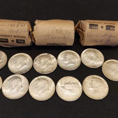 1964 KENNEDY HALF DOLLAR COINS