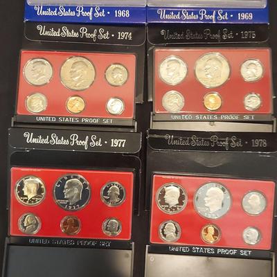 UNITED STATES COINS PROOF SET 1968-1978