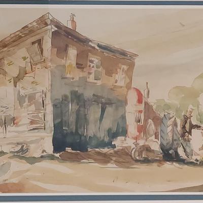 ORIGINAL WATERCOLOR PAINTING BY WALL