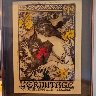 L'ERMITAGE BY PAUL BERTHON PRINT ON GLASS