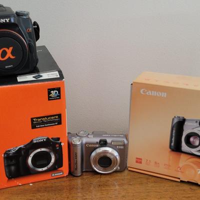 THREE CAMERAS (SONY AND CANNON)
