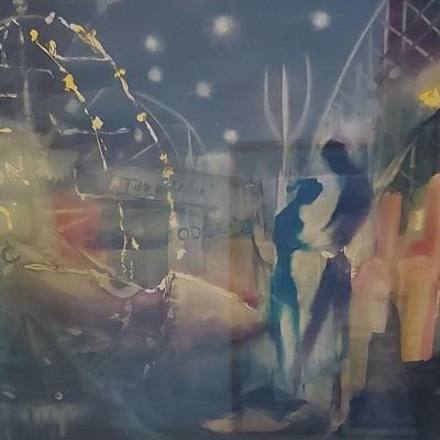 COLORFUL ABSTRACT CARNIVAL PRINT