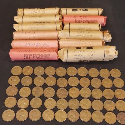 LATE 1940s PENNIES