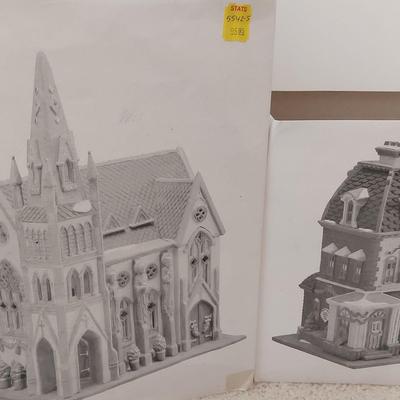 "ALL SAINTS CORNER CHURCH" AND "HABERDASHERY" BY HERITAGE VILLAGE COLLECTION 