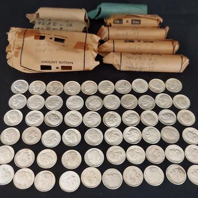 EARLY 1960s SILVER DIMES