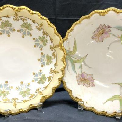 BLAKEMAN & HENDERSON LIMOGES 2 Porc Plates
