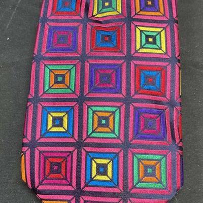 Paul Fredrick Multicolor Square Silk Tie
