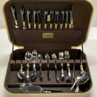 62 Retroneu Flatware W/ Marshall Silverware Case
