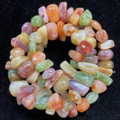 Vintage Beaded Faux Gemstone Necklace
