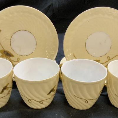 LIMOGES FRANCE Set 8 Partial Porc Tea Service
