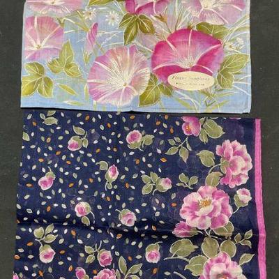 Lot 2 Vtg Pierre Cardin + Floral Print Scarves NWT
