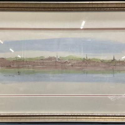 Richard Grosvenor Newport R. I. Watercolor Print
