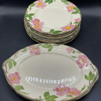 Set 10 FRANCISCAN USA Desert Rose Dinnerware
