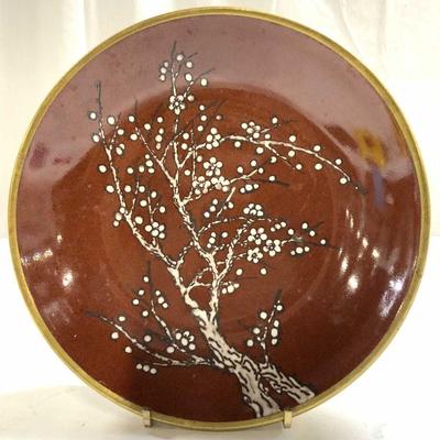 ACF Japanese Porc Bowl W Gilt Metal Casing
