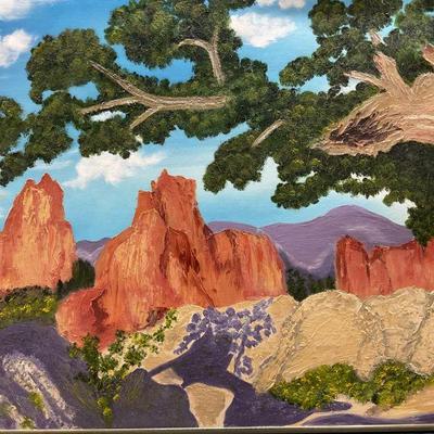 Signed Ellie Haggerty Sedona Oil Painting 1993
