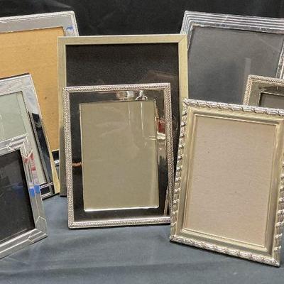 Lot 8 Silver Tone Picture Frames
