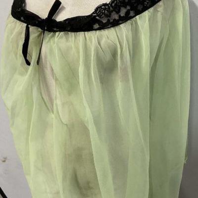 HOUSE OF VALENTINE Vntg Sheer Green Nightie
