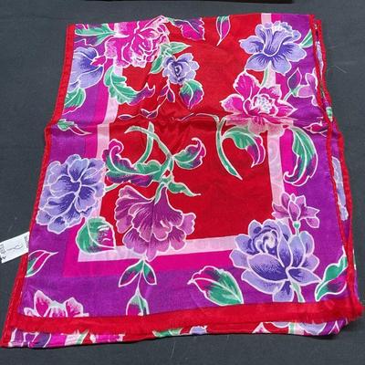 Vintage Oscar de la Renta Silk Floral Scarf
