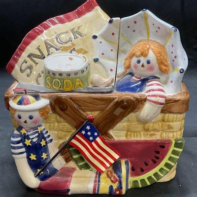 2002 Debbie Mumm Crazy for Cookies Ceramic Jar
