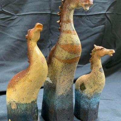 Set 3 Composite Giraffe Figures

