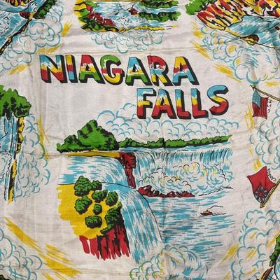 Vintage Niagara Falls Silk Souvenir Scarf
