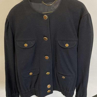 Vintage Basler Blue Wool Coat
