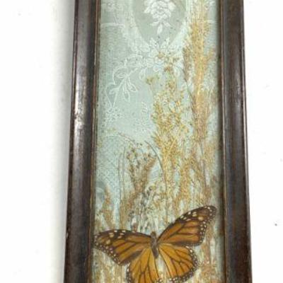 Pressed Butterfly & Flowers Taxidermy Art
