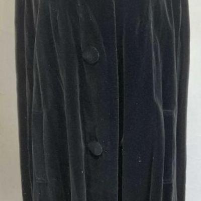 Vintage Bonwit Teller Black Velvet Cape
