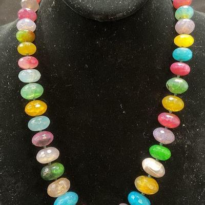 LUC Sterling Silver Multicolor Quartz Necklace
