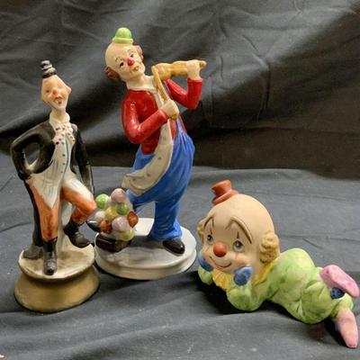 Vtg H Painted Porc Clown Figures JASCO & More
