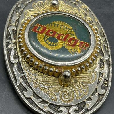Vintage DODGE Ram Motif Metal Belt Buckle
