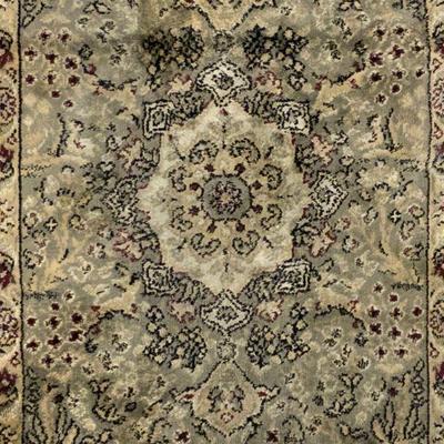 Vintage Floral Patterned Tassel Trim Runner Rug
