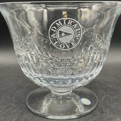 STERLING CUT GLASS Admirals Cove Footed Bowl
