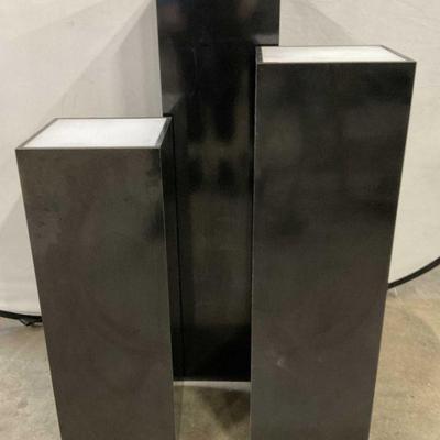 Set 3 Black Light Pillar Displays / Columns 42in
