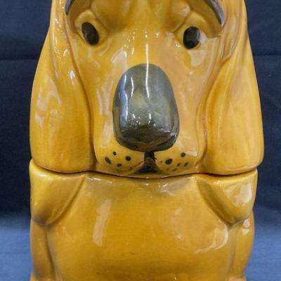 Vintage Ceramic Dog Cookie Jar USA
