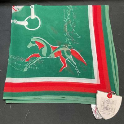 Horseware Ireland Green Horse Scarf NWT
