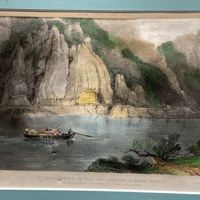 Antique La Table De Trajan Engraving, JC Bentley
